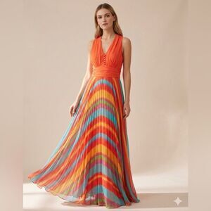 Vintage Jack Bryan by Dupuis Striped Maxi Dress - XS